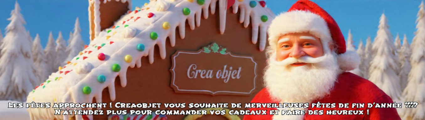 Les fêtes approchent ! Creaobjet vous souhaite de merveilleuses fêtes de fin d’année 🎅🎉 N’attendez plus pour commander vos cadeaux et faire des heureux !