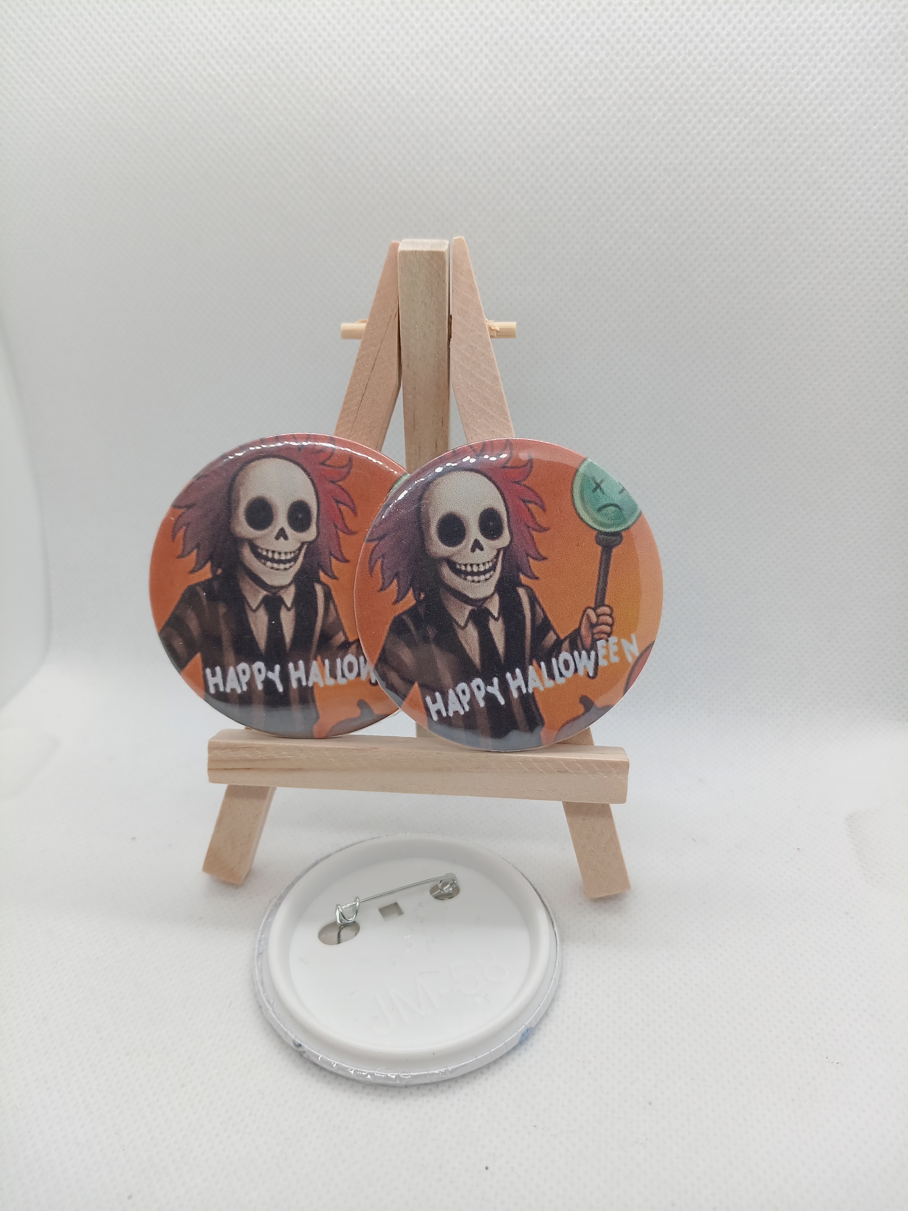 🕸️🎃 Lot de 10 Épinglettes / Pins personnalisés – Spécial Halloween – Ø 56 mm 🎃🕸️