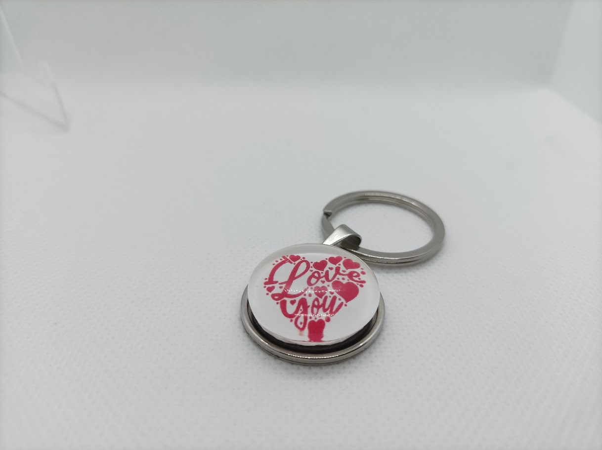 🗝️ Porte-Clés Métallique Personnalisable – Forme Ronde