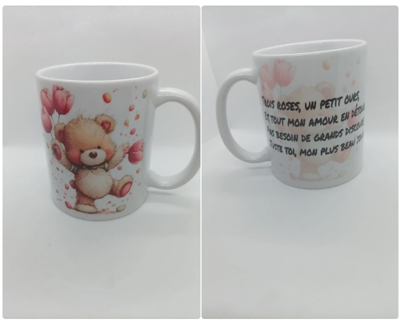 Mug Saint-Valentin avec nounours
